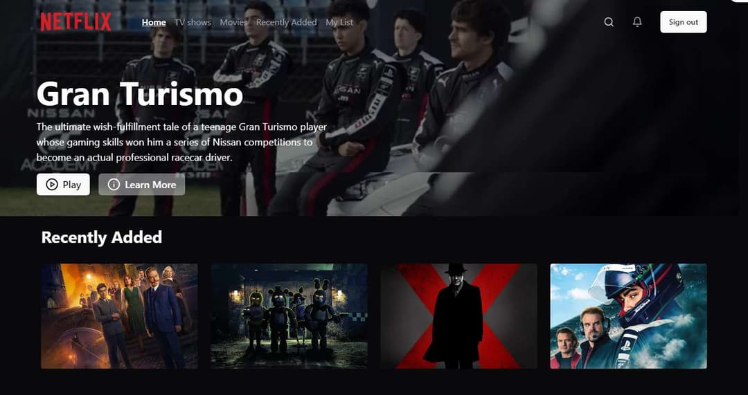 NETFLIX Website